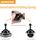 Barista-Grade Stainless Steel Milk Frother Whisks For Aeroccino 3 4 Plus Replacement 2 Pack shown with detachable springs