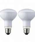 R20 60W Frosted Shatterproof Popcorn Machine Light Bulb Replacement No Fuss Easy Plug And Play Incandescent Reflector E26 Base For Warmer And Food Display Smooth Dimming 4 Pack Set, two bulbs