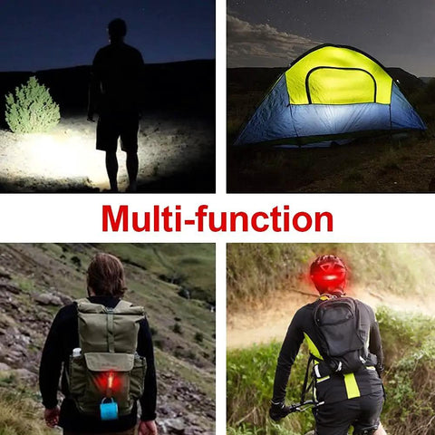 Ultra Bright 1200 Lumen Bike Lights For Night Riding Front And Back USB Rechargeable Bicycle Light Set With 3 LED Headlight Power Bank Function IPX5 Waterproof And Three Plus Five Light Modes