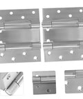 Gadpiparty stainless steel spring door hinge pair for garage doors, front view, double-surface, high-load.