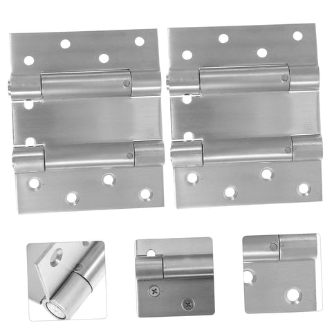 Gadpiparty stainless steel spring door hinge pair for garage doors, front view, double-surface, high-load.