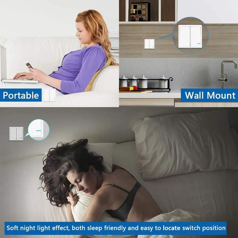 Wireless Light Switch And Receiver Kit No Wiring No WiFi For LED Lights Outdoor IP66 Waterproof Remote Control Wall Switch