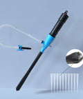 Plug And Play Battery Powered Siphon Pump For Gasoline Diesel And Water Transfer with integrated filter and hose.