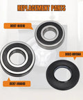 Upgraded Washer Tub Bearings And Seal Kit For Samsung Dc6200156a Heavy Duty parts showing three replacement bearings for washers.