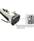 Precision Benchtop Mini Metal Lathe 8×39 Inch With Brushless Motor, Variable Speed 50-2500 RPM, showing belt drive system.