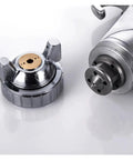 Close-up of Professional Grade Air Spray Gun With 3.0Mm Nozzle parts, including nozzle and air cap, showing detail for reliable painting.