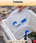 Foldable Water Storage Bags Set 2 Pack 8L Each Telescopic Emergency Jug with Faucet in a travel box