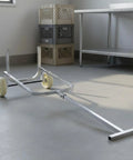 Gas Cylinder Hand Truck With Control Bar For Easy Tank Transport Heavy Duty Tank Cart With Upright Posts Steel Tubular Frame For Safe Stable Cylinder Handling And Moving, aluminum frame with two wheels