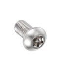 M8 X 16Mm Torx Security Pan Head Machine Screws In 304 Stainless Steel 10 Piece Set Heavy Duty Fasteners, close-up view.