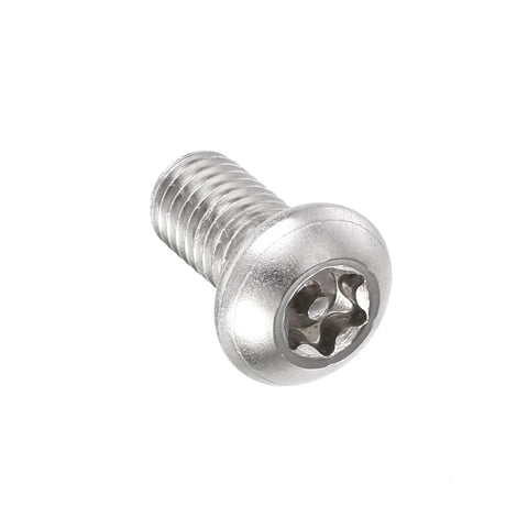 M8 X 16Mm Torx Security Pan Head Machine Screws In 304 Stainless Steel 10 Piece Set Heavy Duty Fasteners, close-up view.