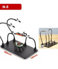 Magnetic Base Welding Bracket With Flexible Third Hand Arm for precise repairs, showing adjustable swing arms and iron base mount.