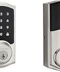 Keyless Entry Touchscreen SmartLock With SmartCode Electronic Deadbolt, SmartKey Security, ZigBee 3.0 Ready, Satin Nickel