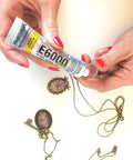 Applying Clear Multipurpose Adhesive For DIY Projects With Low Odor Self Leveling And Flexible Bond UV Resistant to jewelry