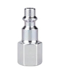 Chrome 1/4-in NPT air quick-connect plug fitting with hex base