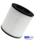 2 Pack 2 In 1 True HEPA Air Filter Replacement For C8 C10 And KJ120G C10 Purifiers, cylindrical filter with black trim