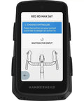 Hammerhead Karoo GPS Bike Computer With 31.8mm Mount System USB-C Charging Cable Quarter-Turn Adapter Lanyard Quick Start Guide And Dope Colorful Smartphone-Style Display showing control setup screen