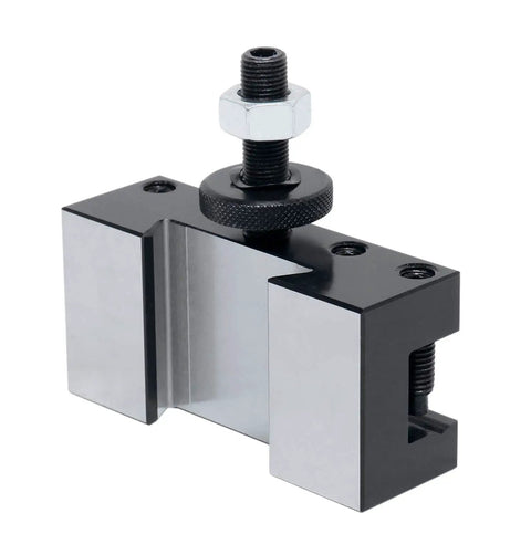 Front view of BXA Style 2 Extra Large Quick Change Tool Holder for Three Quarter Inch Turning Tools, steel construction