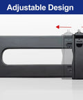 French Door Security Barricade Lock For Double Doors With Keyed Lock, adjustable all-metal U shaped bar for defense.