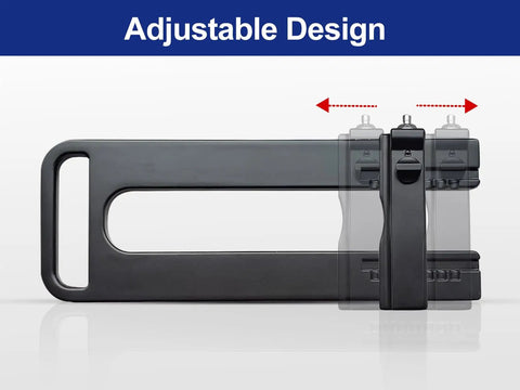 French Door Security Barricade Lock For Double Doors With Keyed Lock, adjustable all-metal U shaped bar for defense.
