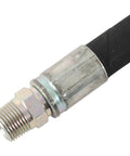 Hydraulic Hose 3/8 Inch ID By 12 Inch Length Up To 4780 PSI Max SAE 100 R2AT Two Wire Beefy With 3/8 NPT Ends For Tractors And Heavy Equipment Great For Hydraulics Farm Equipment And Outdoor Machinery Heavy Duty Tractors And Farm Gear, close-up of 3/8 NPT end
