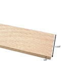 Top Shelf Real Deal Red Oak Board 1/4 Inch X 1/2 Inch X 47 Inch Unfinished Thin Sawn Hardwood showing edge detail and dimensions.