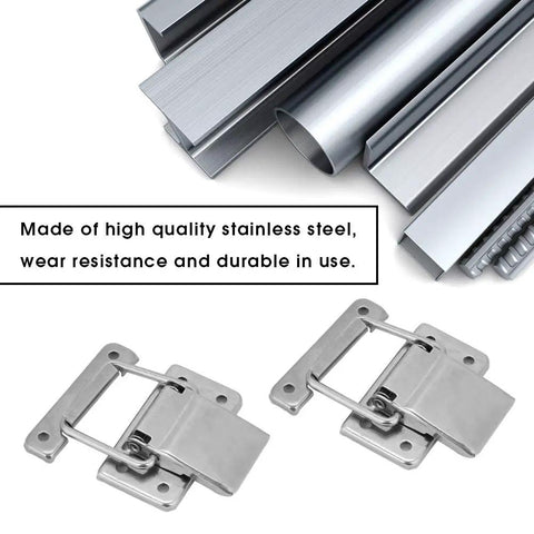 Premium Stainless Steel Spring Latch Toggle Hasp Two Pack Rust Proof Cabinet Locker Door Securing Hardware Durable Heavy Duty Home Security Solution You Gotta Try stainless steel spring latch hasps, two pack