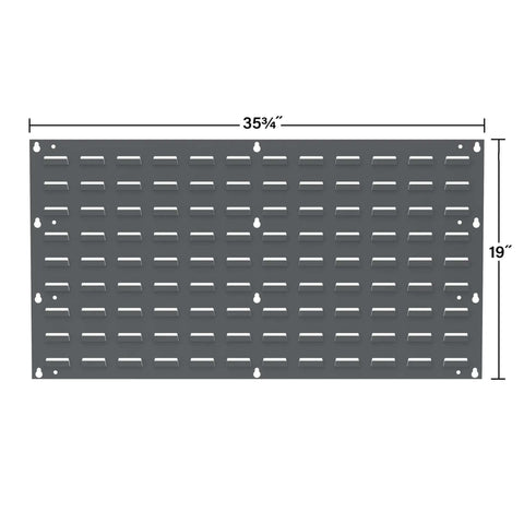 Heavy Duty Wall Mount Garage Storage Steel Louvered Panel For AkroBins Wall Storage Bins Hanging Organizer System 36 Inch Wide By 19 Inch High Gray Single