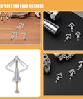 Collage of Beefy Heavy Duty Drywall Anchors Kit With Plastic And Steel Butterfly Anchors 50 Sets Of Screws on wood and metal surfaces.