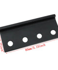 Flat Rail Connector Plate for Barn Door Track Adapter, carbon steel, black, 80mm x 32mm, sliding barn door hardware