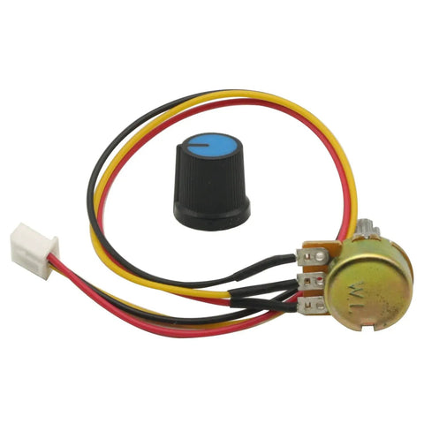 Three Pack B10K Knurled Shaft Linear Taper Rotary Potentiometer XH2.54 3P WH148 10K Potentiometer with wires and knob