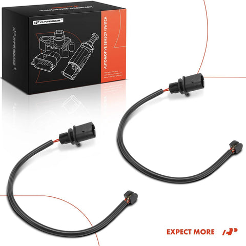 A-Premium brake pad wear sensor set for Audi A7 (front, 2‑pc) with wiring harnesses and connectors