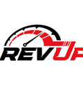 REVJUP logo with speedometer graphic on white background