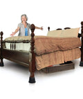Premium 3 Inch Bed Risers With Steel Reinforced Caster Wheel Holder Top 4 Pack Lifts Up To 2640 Pounds for bed elevation
