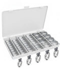 Top Tier Worm Gear Hose Clamps Assorted Kit, 40-Piece 201 Stainless Steel Set For Autos And General Fixes Tightens Securely With Screwdriver, open case
