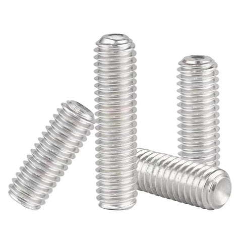 DIY Ready M3 Grub Screws 8mm 0.5mm Pitch, headless cup point, flat point, internal hex drive, 304 stainless steel, concave end, metric thread