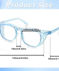 Women Anti Fog Safety Glasses Featuring Crystal Clear Protective Vision And Scratch Resistant Shields Built For Outdoor Cycling And Daily Tasks Delivers Zero Haze Clarity and measurements shown.