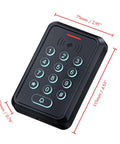 Front view of waterproof keypad reader for All In One Door Access Control Kit With 280Kg Magnetic Lock, WiFi And Tuya App Remote Unlock