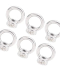 Beefed Up Heavy Duty Lifting Eye Nut Set M6 Stainless Steel 304 Eye Bolts With Full Threads For Cable Rope Hoisting And Lifting Applications 10 Pieces Industrial Hardware Kit, six rings