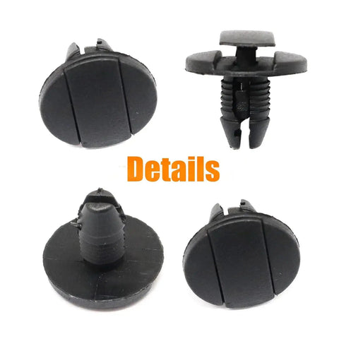 Close-up of 20 Piece Engine Compartment Trim Clip Fasteners For Porsche Cayenne 2011 To 2018 Heat Resistant Plastic