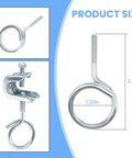 One And A Quarter Inch Bridle Rings 30 Pack Heavy Duty Steel Cable Hangers With Quarter Twenty Threaded, 1.25in diameter