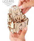 Modular Dice Tower Wood Laser Cut Do It Yourself Self Assembling Kit For Board Games Great For Game Night Easy Roller And Durable Game Accessory That Elevates Any Tabletop Session, wooden modular dice tower held in hands