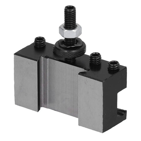 4 Pcs Tool Post Holder Set for Lathe Machining Turning Facing Boring Piston Wedge High Speed Steel CNC Fixture Components Heavy Duty Lathe Accessory for Pro Grade Metalworking and Industrial Use, single holder close-up