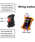 Waterproof 12V Inline DPST Outdoor Toggle Switch For 12 Or 24V DC On Off With Red LED Rocker Button IP65 Marine Grade Built Tough As Nails For Harsh Weather Wet Environments And DIY Projects wiring diagram
