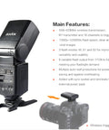 TT520II Wireless Speedlite Flash With 433MHz Transmission RT Transmitter 16 Channels Built In Receiver