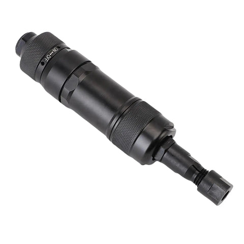 Rock Hard Pneumatic Air Die Grinder Churning Out A Mean 24000 RPM Beat For Industrial Grade Metal Grinding Stone Etching And Jewelry Buffing With A Handle That Rocks, detailed view of black die grinder.