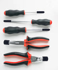 Rubber end caps on screwdriver handles and pliers from 163 piece rubber end caps set with 9 common sizes 2mm to 20mm.