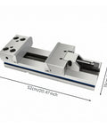 Massive 300mm Opening Bench Vise Hardened Alloy Steel CNC Milling Machine Clamp Ground Precision Workholding Tool For Shop Production Line Metalworking Jobs Super Grippy Reliable Performance showing dimensions and design.