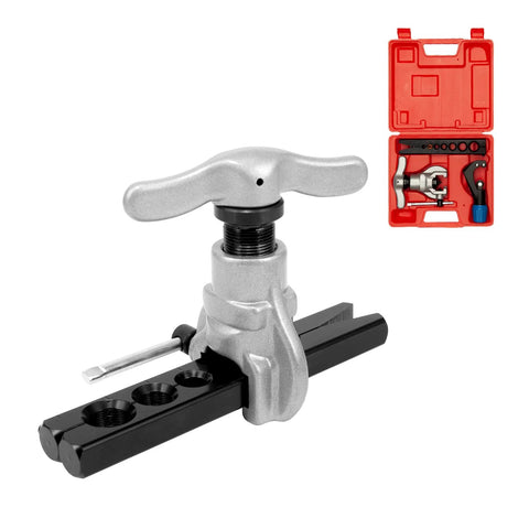 Wostore eccentric flaring tool set with 7 dies and tube cutter kit for 3/16–3/4 in HVAC lines.