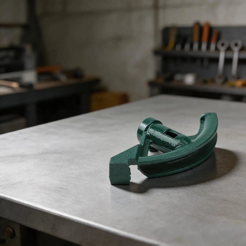 Heavy Duty Manual Pipe Bender For Copper And Aluminum Tubes Carbon Steel on a workbench, showcasing ergonomic design.