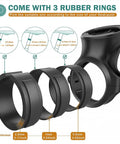 Seat Post Quarter Turn Mount For Garmin Varia Radar And RearVue Systems with three rubber rings for size adjustment